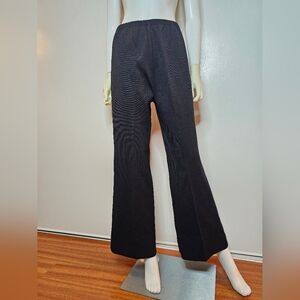 VTG Size 12 Elastic Waist Black Wide-Leg Pants Made In Colombia